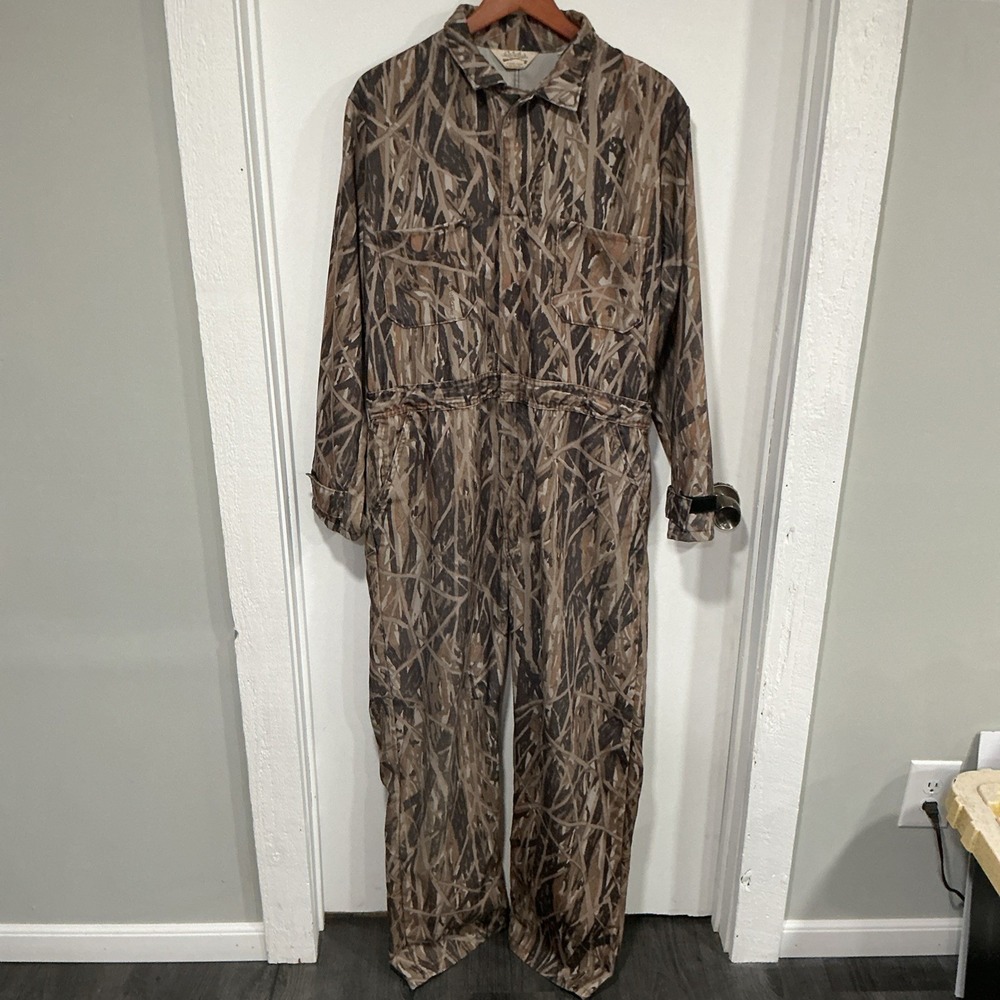 Cabela's Hunting Brush Camouflage Hunting Overalls, Large Tall 42/44, Vintage